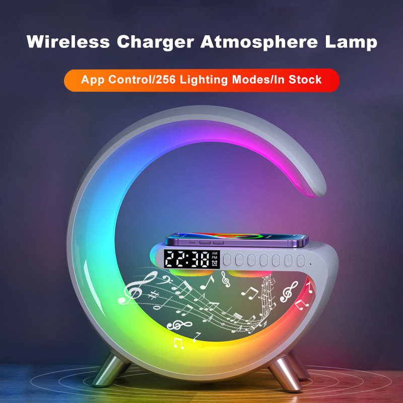 Intelligent Atmosphere LED Lamp with Bluetooth Speaker Wireless Charger